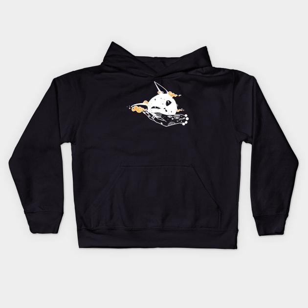 Cute Black Cat Head And Witch Hand Kids Hoodie by cellsdividing